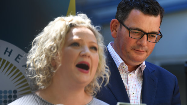 Victorian Attorney-General Jill Hennessy and Premier Daniel Andrews
