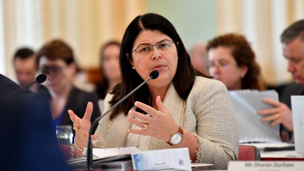 Education Minister Grace Grace during estimates hearings in 2018.