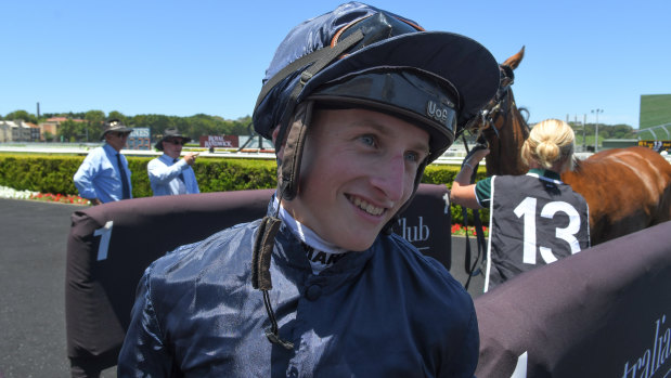 Super Saturday: Tom Marquand was all smiles after landing his first Sydney winner.