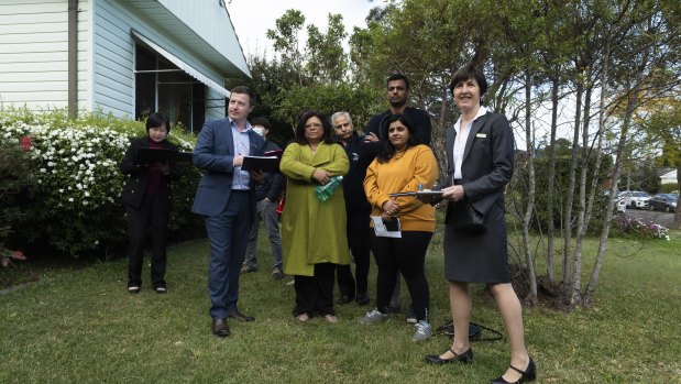 The under-bidders at 22 Bailey Crescent, North Epping were accompanied by a set of parents who encouraged the bidding.