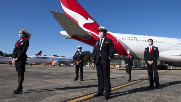Qantas’ international flying has been almost entirely paused during the pandemic, except for some essential repatriation and goods flights.