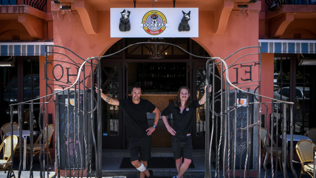 Dogs Bar head chef Chris Weysham (left) and owner/manager Nic Cox are putting a new spin on the St Kilda landmark. 