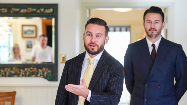 BresicWhitney’s chief executive and auctioneer Thomas McGlynn during the successful auction in Gladesville.