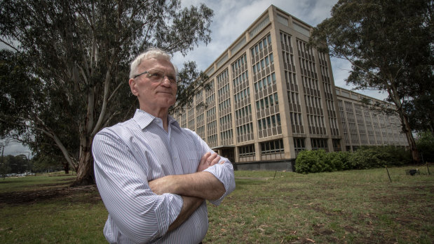 The Walter Burley Griffin Society, including committee member Peter Graves (pictured), is concerned about the demolition of Anzac Park East.