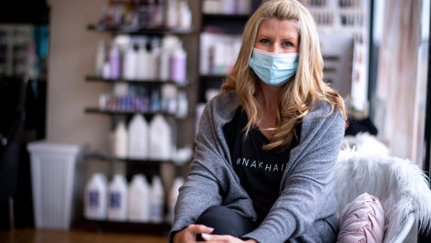 Cassie McDonald's Torquay hair salon Hairology remains open under regional rules. 