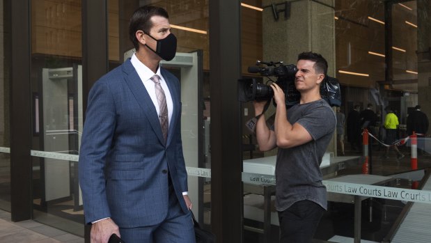 Ben Roberts-Smith arriving at the Federal Court in Sydney on Wednesday.