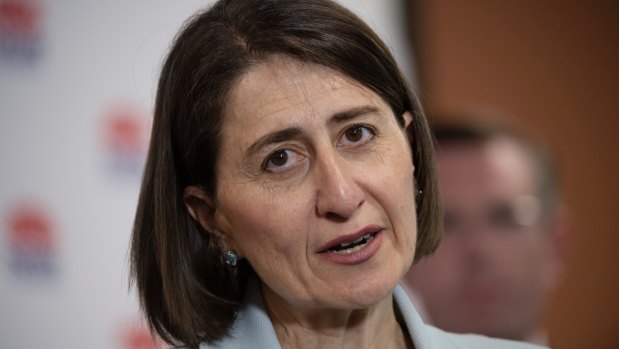 Premier Gladys Berejiklian at Monday's press conference.