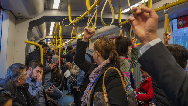 Trams on parts of the inner west line are already heavily crowded during peak hours.