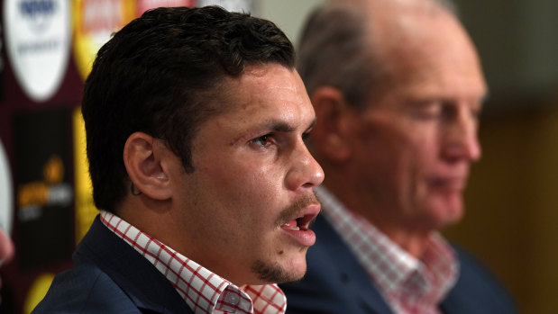 Unsettled: James Roberts could soon be reunited with former coach Wayne Bennett.