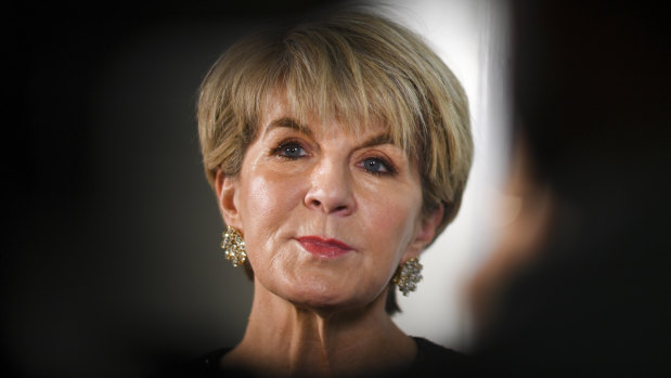Former foreign minister Julie Bishop was given a pair of shoes by a company linked to designer Jimmy Choo. 