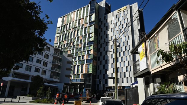 The Scape student accommodation development at The Block in Redfern is nearing completion.