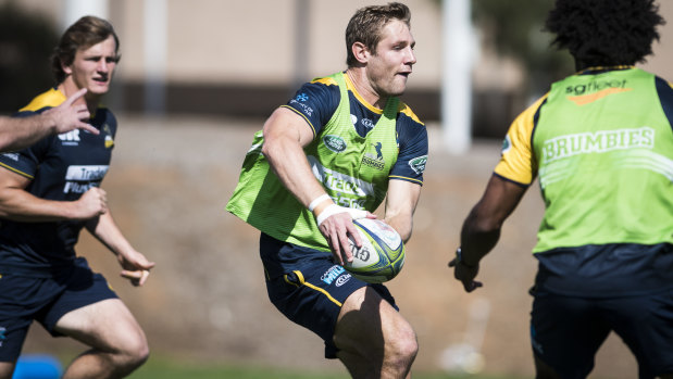 Kyle Godwin is back in the Brumbies' starting side for the second week in a row.
