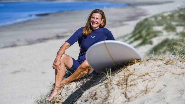 Meredith Ramadan began surfing last October to regain some control after COVID lockdown.