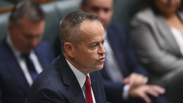 Opposition Leader Bill Shorten speaks during a vote to adjourn the House of Representatives on Thursday.