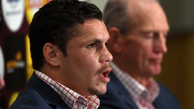 Unsettled: James Roberts could soon be reunited with former coach Wayne Bennett.