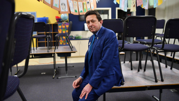 Mitcham Primary School principal Ian Sloane said the hours of cleaning provided to his school were inadequate. 