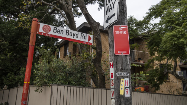 Ben Boyd Road signage, Neutral Bay. 