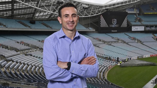 Gerard Sutton after being announced as the referee for the 2020 NRL grand final on Tuesday.