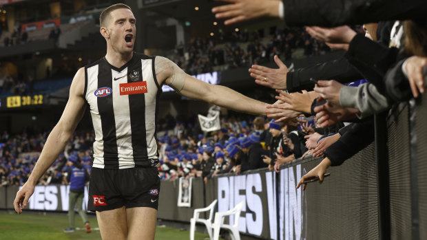 Darcy Cameron enjoys the spoils of a win.