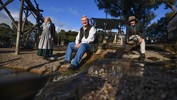 The gold panning area at the Sovereign Hill diggings.