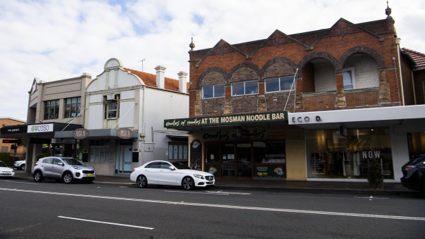 Woolworths wants to turn existing shops on Military Road, Mosman, into a small supermarket.