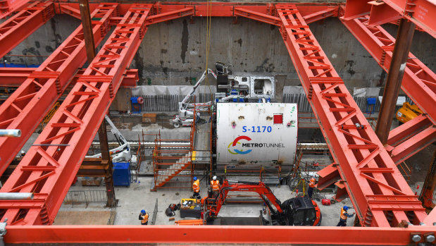 Metro Tunnel's North Melbourne site