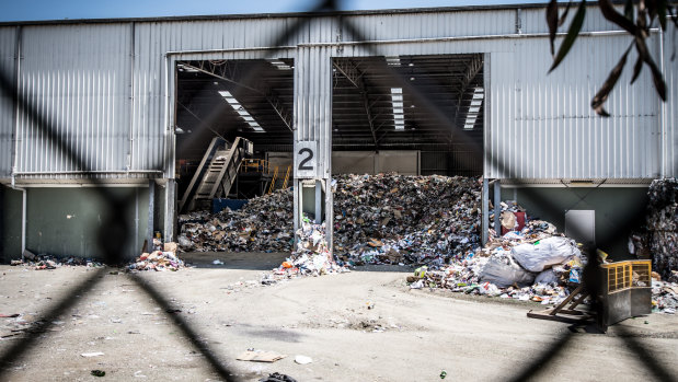 The amount of material at the Hume recycling centre has been significantly reduced, with some of it going into landfill.