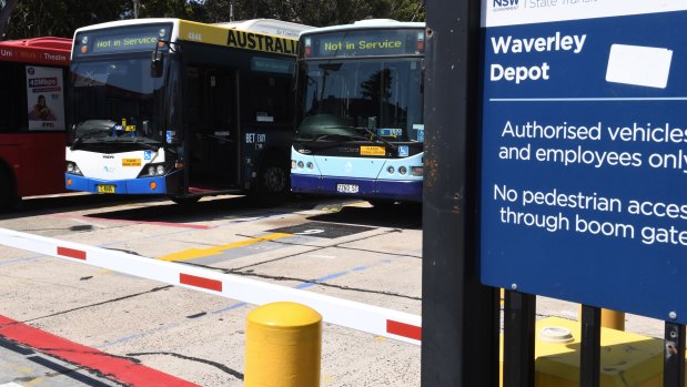 Drivers and other staff at depots such as Waverley in Sydney's eastern suburbs were told services will be privatised by 2021.