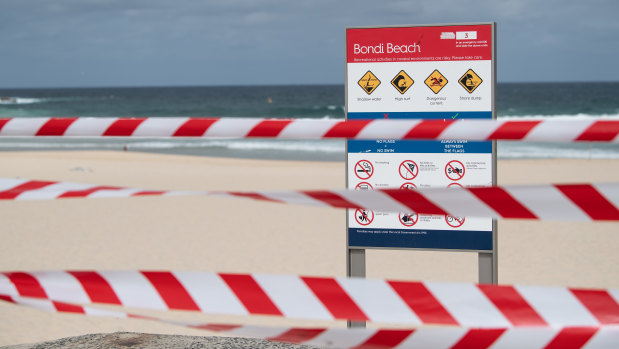 The shutdown at iconic Bondi Beach ... the prudent approach is already bearing fruit for the economy.