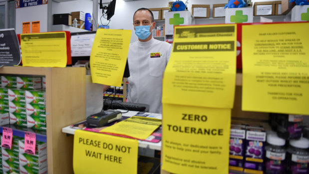 Pharmacist Fedele Cerra says staff have been left traumatised after receiving death threats over toilet paper and medicine shortages.