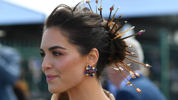 Actress Olympia Valance at the Caulfield Cup