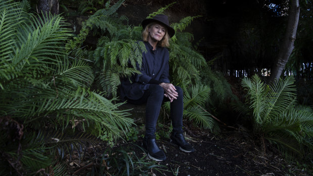 Listen up: Artist Janet Laurence in her Sydney garden.
