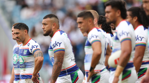 The Warriors endured a tough afternoon against the Roosters on Sunday.