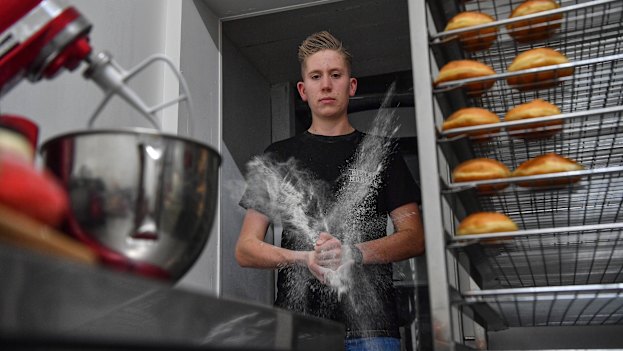 Morgan Hipworth, 17, runs his own doughnut shop.