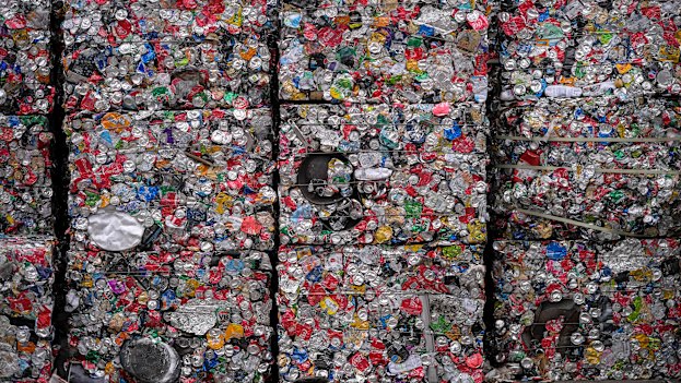  A Melbourne recycling plant: about 90 per cent of plastic has never been recycled at all.