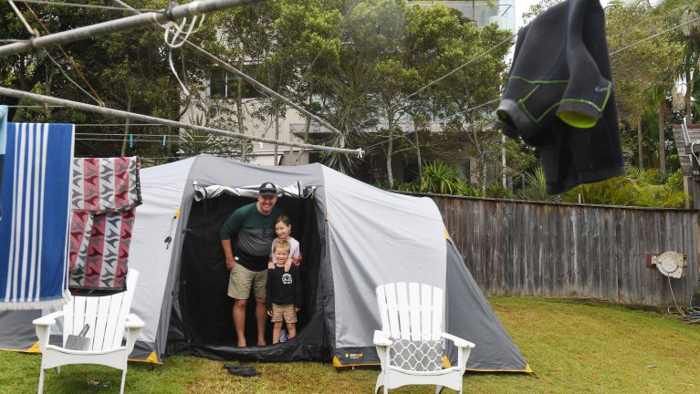 Families Stuck At Home Turn To Backyard Camping For Easter Getaway