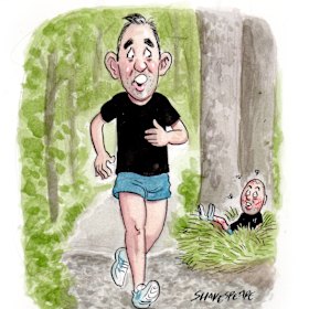 On the run: Treasurer Jim Chalmers.
