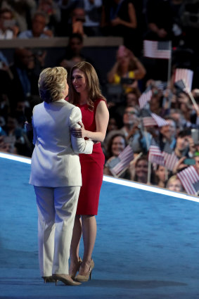 Hillary with daughter Chelsea in 2016.