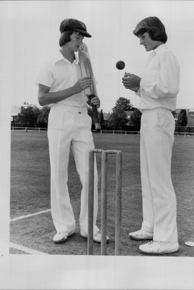 Former East Hills Boys High students Steve and Mark Waugh, both aged 15 in 1981.