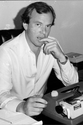 Mike Willesee at his desk in 1978. 