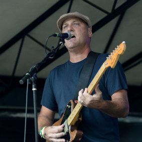 Scott Kannberg, also known as Spiral Stairs, on stage in Texas in 2017.
