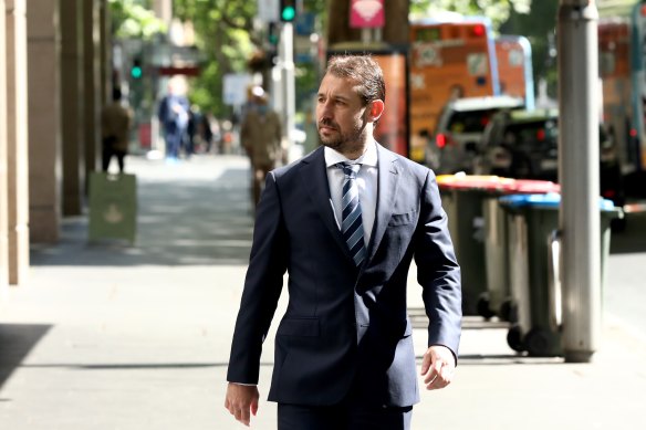 Peter Minucos arrives at the ICAC in Sydney on Monday.