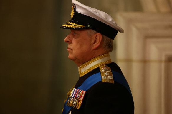 Prince Andrew was permitted to wear military attire despite no longer being a working royal.
