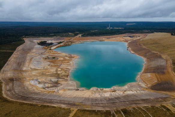 The former mine pit in Anglesea. 