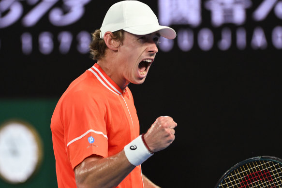 Alex de Minaur is through to the second round of the Australian Open.