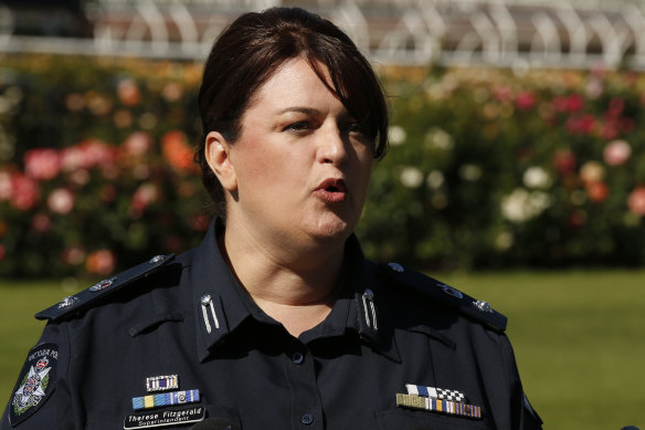 Victoria Police Superintendent Therese Fitzgerald said police would be using drones to monitor protesters at Flemington Racecourse.