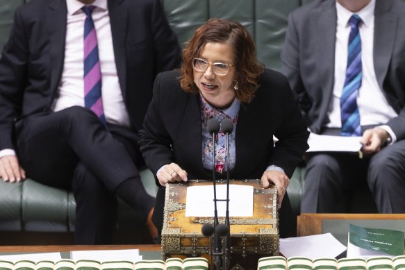 Amanda Rishworth during question time earlier this year.