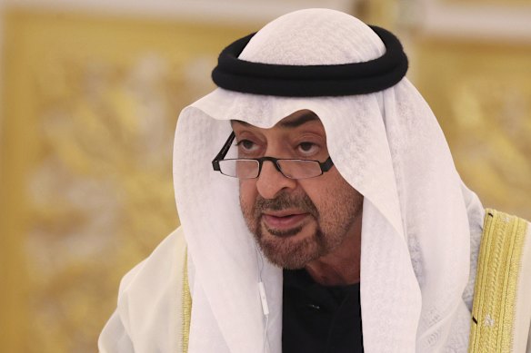 Presiden Uni Emirat Arab, Sheikh Mohamed bin Zayed Al Nahyan pada bulan Januari.