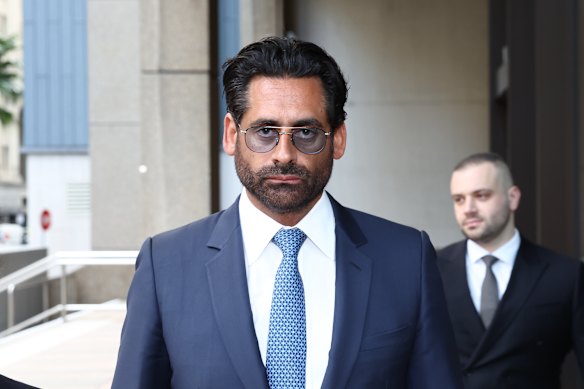 Jon Adgemis arriving at court in Sydney on Thursday.