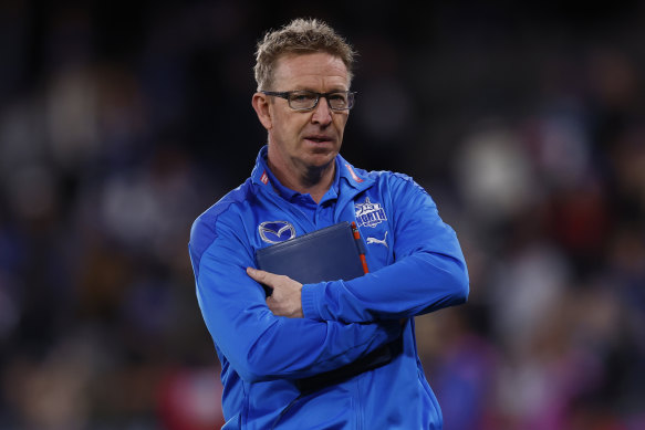 Under pressure: North Melbourne coach David Noble.